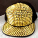 Wholesale Sequin Punk Canvas Hip Hop Flat Brim Cap Baseball Hat JDC-FH-Qiuj003 Fashionhat 秋婕 yellow adjustable Wholesale Jewelry JoyasDeChina Joyas De China