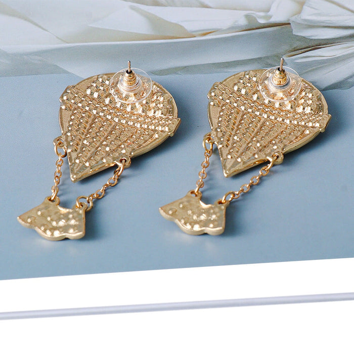 Wholesale set diamond alloy earrings JDC-ES-LIUM040 Earrings 榴芒 Wholesale Jewelry JoyasDeChina Joyas De China