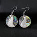 Wholesale shell round earrings JDC-ES-GSDB025 Earrings 丹比华比 Wholesale Jewelry JoyasDeChina Joyas De China