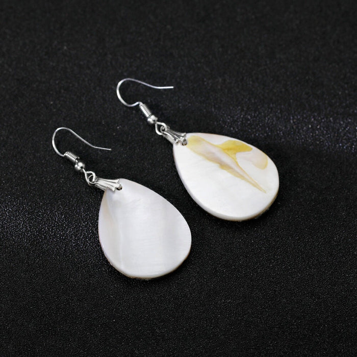 Wholesale shell water drop earrings JDC-ES-GSDB020 Earrings 丹比华比 Wholesale Jewelry JoyasDeChina Joyas De China