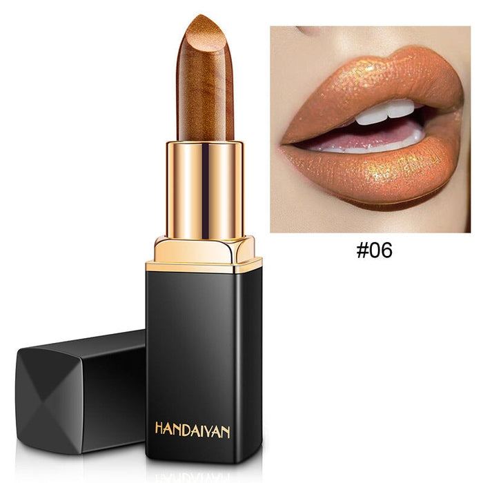 Wholesale shiny pearlescent discoloration warm lipstick JDC-MK-HDY005 lipstick 韩黛妍 6# Wholesale Jewelry JoyasDeChina Joyas De China