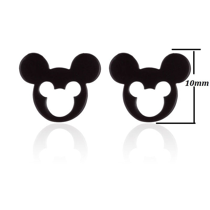 Wholesale Silver (M)Stainless Steel Stud Earrings （F）JDC-ES-SS004 Earrings 双硕 11 black Wholesale Jewelry JoyasDeChina Joyas De China