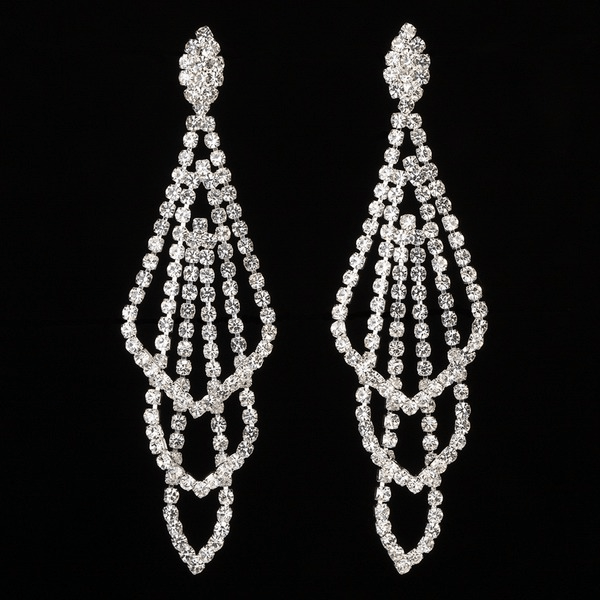 Wholesale Silver Punk Alloy Rhinestone Tassel Stud Earrings JDC-ES-ZHONGW020 Earrings 众薇 Wholesale Jewelry JoyasDeChina Joyas De China