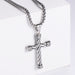 Wholesale silver stainless steel cross necklace JDC-NE-Aimi007 Necklaces 爱米萝 Steel color [with chain 0.35*60cm] Wholesale Jewelry JoyasDeChina Joyas De China