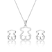 Wholesale silver stainless steel earring set JDC-ES-MINGM031 Earrings 敏萌 Wholesale Jewelry JoyasDeChina Joyas De China