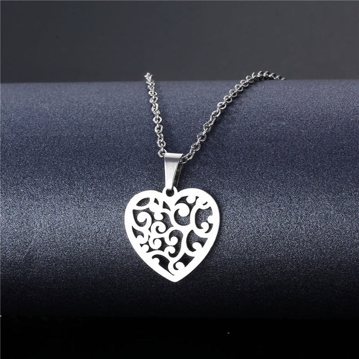 Wholesale silver stainless steel necklace JDC-NE-MINGM001 Necklace 敏萌 Wholesale Jewelry JoyasDeChina Joyas De China