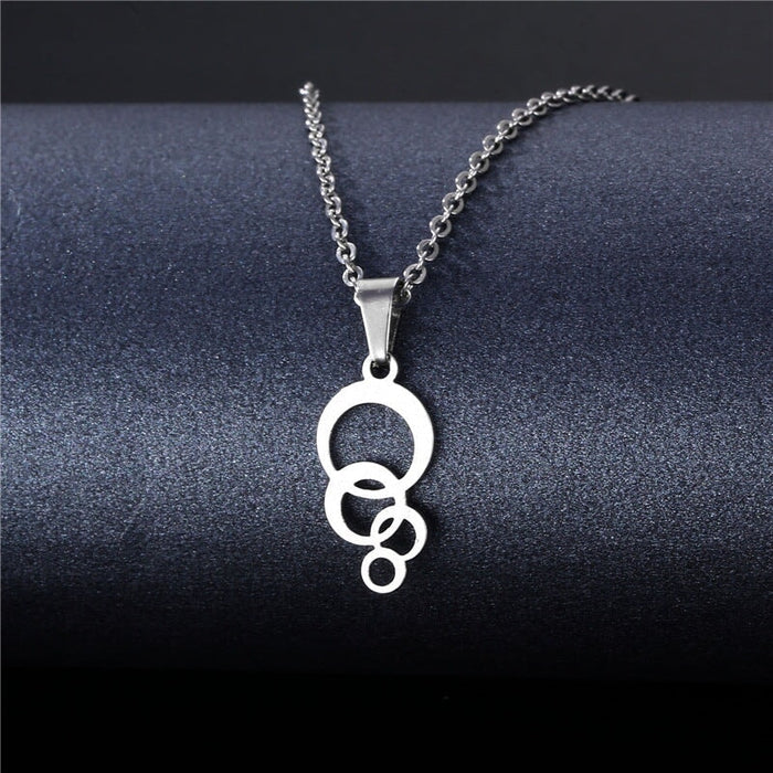 Wholesale silver stainless steel necklace JDC-NE-MINGM001 Necklace 敏萌 Wholesale Jewelry JoyasDeChina Joyas De China