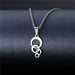 Wholesale silver stainless steel necklace JDC-NE-MINGM001 Necklace 敏萌 Wholesale Jewelry JoyasDeChina Joyas De China