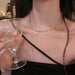 Wholesale Silver Very Fine Necklace Double-layer Fine Flash Stacked Collarbone Chain Women's Necklace Accessories Necklaces JoyasDeChina Wholesale Jewelry JoyasDeChina Joyas De China