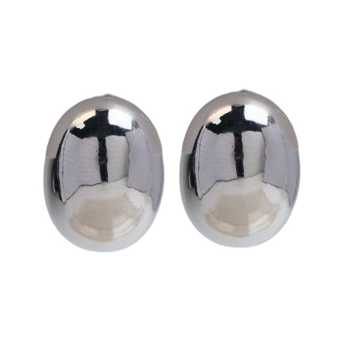 Wholesale simple new 18K gold white gold earrings trendy oval earrings Earrings JoyasDeChina FE2311C47W Wholesale Jewelry JoyasDeChina Joyas De China