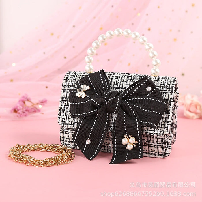 Wholesale small fragrance hand-held pearl one-shoulder diagonal cross children's bag JDC-SD-HY080 Shoulder bag 昊颜 Wholesale Jewelry JoyasDeChina Joyas De China