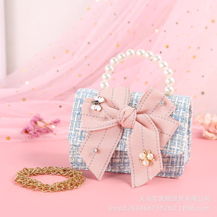 Wholesale small fragrance hand-held pearl one-shoulder diagonal cross children's bag JDC-SD-HY080 Shoulder bag 昊颜 Wholesale Jewelry JoyasDeChina Joyas De China