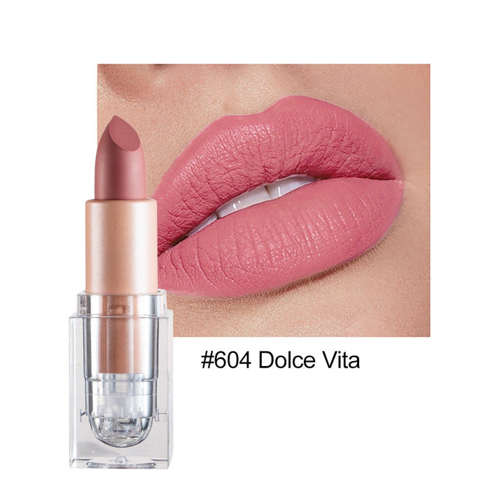 Wholesale small ice matte 12 color lipstick is not easy to decolorize JDC-MK-HDY003 lipstick 韩黛妍 604# Wholesale Jewelry JoyasDeChina Joyas De China