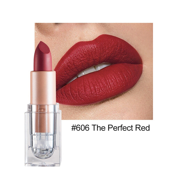 Wholesale small ice matte 12 color lipstick is not easy to decolorize JDC-MK-HDY003 lipstick 韩黛妍 606# Wholesale Jewelry JoyasDeChina Joyas De China