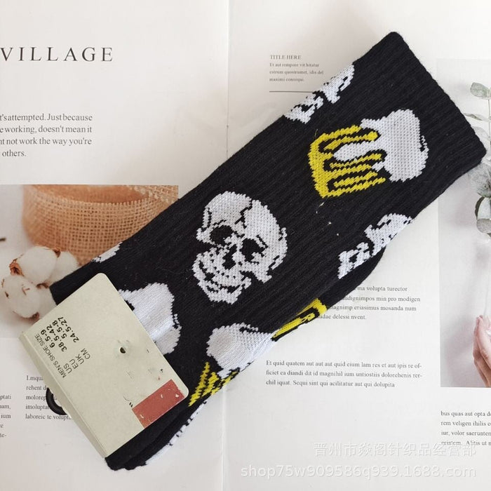 Wholesale socks medium tube long men's towel bottom by graffiti cotton sports socks skateboard socks Socks JoyasDeChina Color 29 All yards Wholesale Jewelry JoyasDeChina Joyas De China