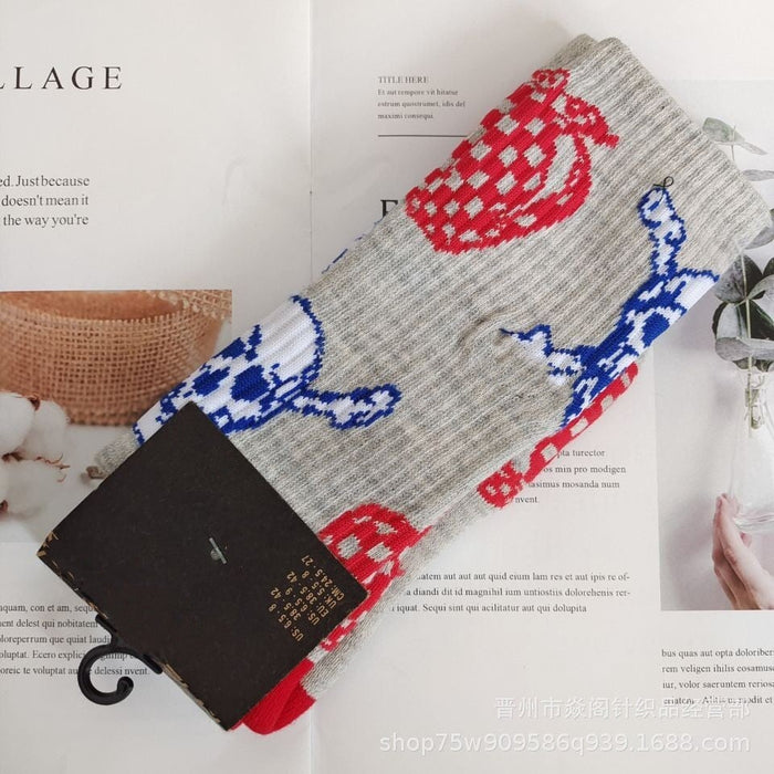 Wholesale socks medium tube long men's towel bottom by graffiti cotton sports socks skateboard socks Socks JoyasDeChina Color No. 11 All yards Wholesale Jewelry JoyasDeChina Joyas De China