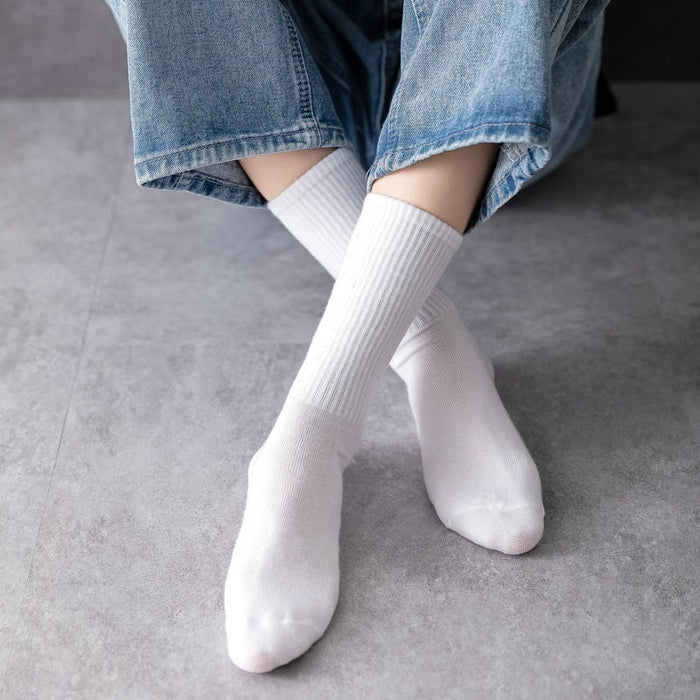Wholesale Solid Color Socks Female Couple Running Sports Socks Socks Men's Mid-barrel Long Socks Socks JoyasDeChina Wholesale Jewelry JoyasDeChina Joyas De China