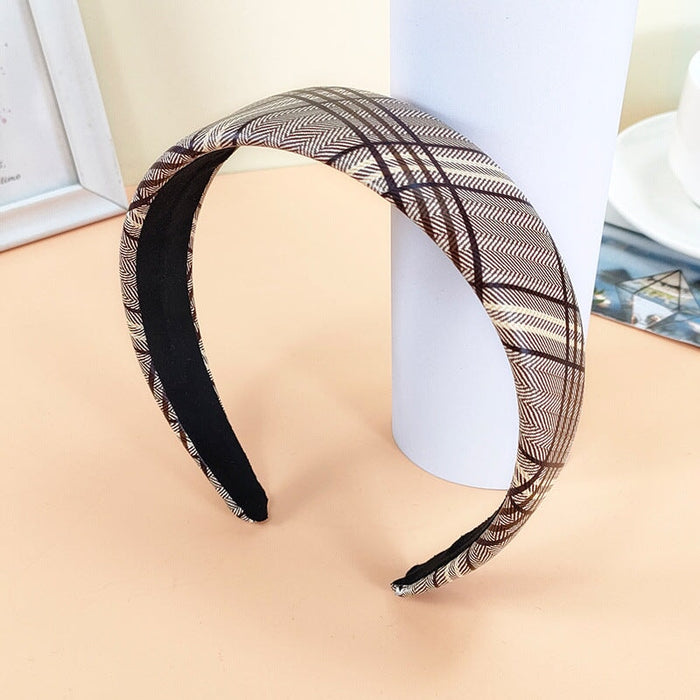 Wholesale Sponge Check Fabric Headband (F)JDC-HD-O385 Headband 潮炫 Wholesale Jewelry JoyasDeChina Joyas De China