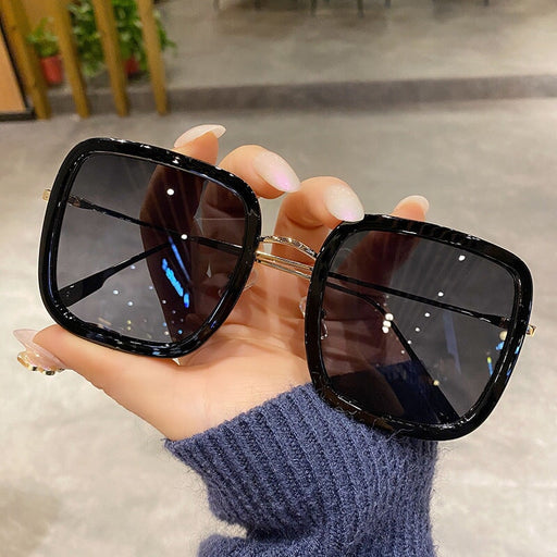 Wholesale Square Large Frame Resin Sunglasses JDC-SG-PLS013 Sunglasses 普琳丝 Wholesale Jewelry JoyasDeChina Joyas De China