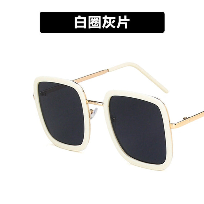 Wholesale Square Large Frame Resin Sunglasses JDC-SG-PLS013 Sunglasses 普琳丝 white / Wholesale Jewelry JoyasDeChina Joyas De China