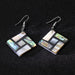 Wholesale square shell earrings JDC-ES-GSDB019 Earrings 丹比华比 Wholesale Jewelry JoyasDeChina Joyas De China