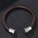 Wholesale Stainless Steel Braided Leather Cord Bracelet JDC-BT-RShen035 Bracelet 日盛 Wholesale Jewelry JoyasDeChina Joyas De China