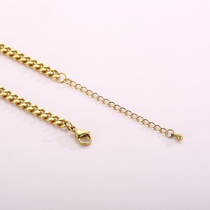 Wholesale Stainless Steel Cuban Chain Anklet JDC-AS-Kalun002 Anklet 卡轮 Wholesale Jewelry JoyasDeChina Joyas De China