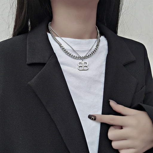 Wholesale Stainless Steel Necklace (F) JDC-NE-MLQ013 Necklaces 米朗奇 Wholesale Jewelry JoyasDeChina Joyas De China