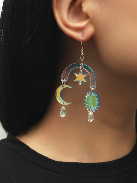 Wholesale Star Moon Acrylic Earrings JDC-ES-GANL006 Earrings 甘来 Wholesale Jewelry JoyasDeChina Joyas De China