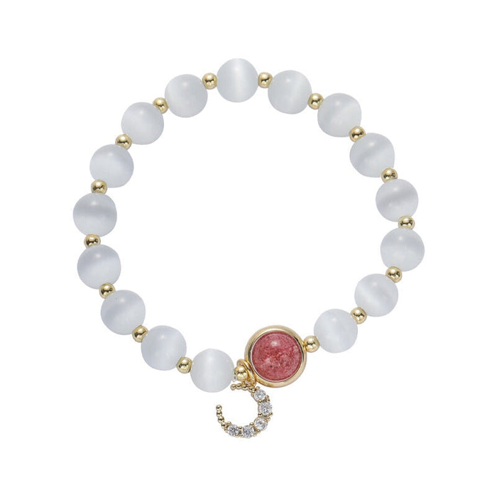 Wholesale Strawberry Crystal White Moonlight Bracelet JDC-BT-Weiy007 Bracelet 唯逸 Wholesale Jewelry JoyasDeChina Joyas De China