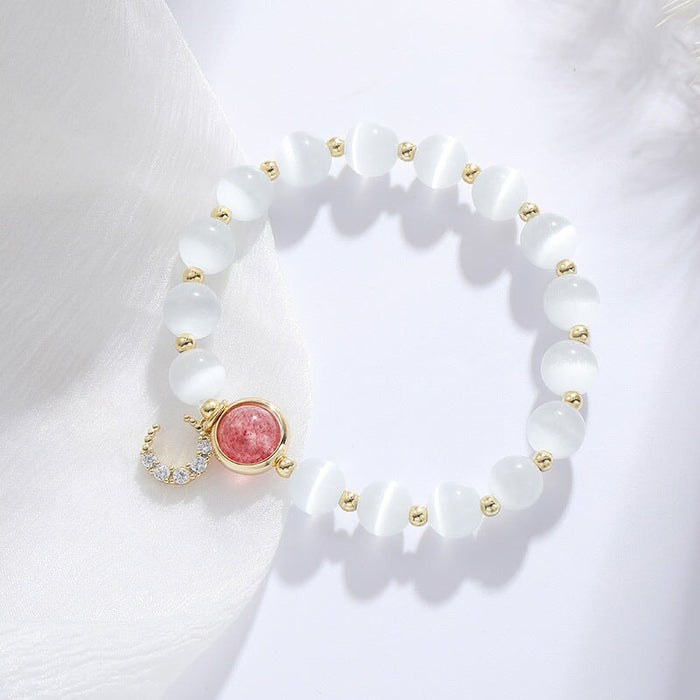 Wholesale Strawberry Crystal White Moonlight Bracelet JDC-BT-Weiy007 Bracelet 唯逸 Wholesale Jewelry JoyasDeChina Joyas De China