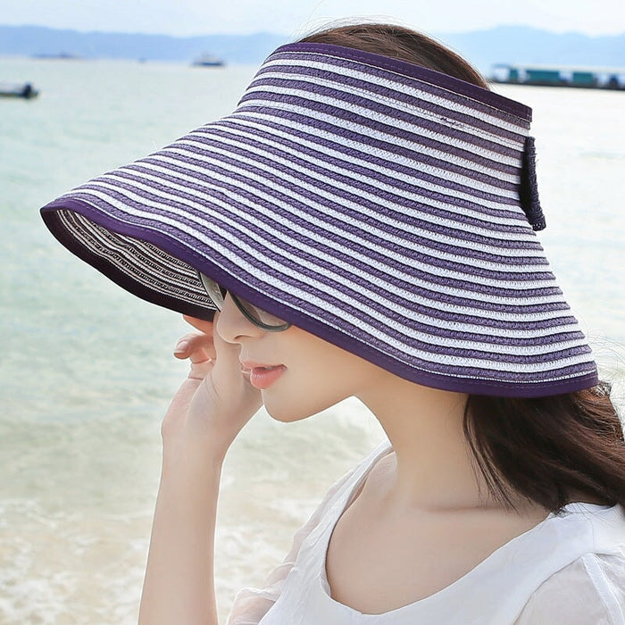 Wholesale Summer Women Cotton Sunscreen Beach Hat Outdoor Foldable Straw Hat JDC-FH-Qiuj006 Fashionhat 秋婕 Wholesale Jewelry JoyasDeChina Joyas De China