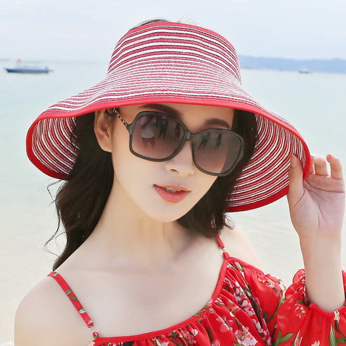 Wholesale Summer Women Cotton Sunscreen Beach Hat Outdoor Foldable Straw Hat JDC-FH-Qiuj006 Fashionhat 秋婕 Wholesale Jewelry JoyasDeChina Joyas De China