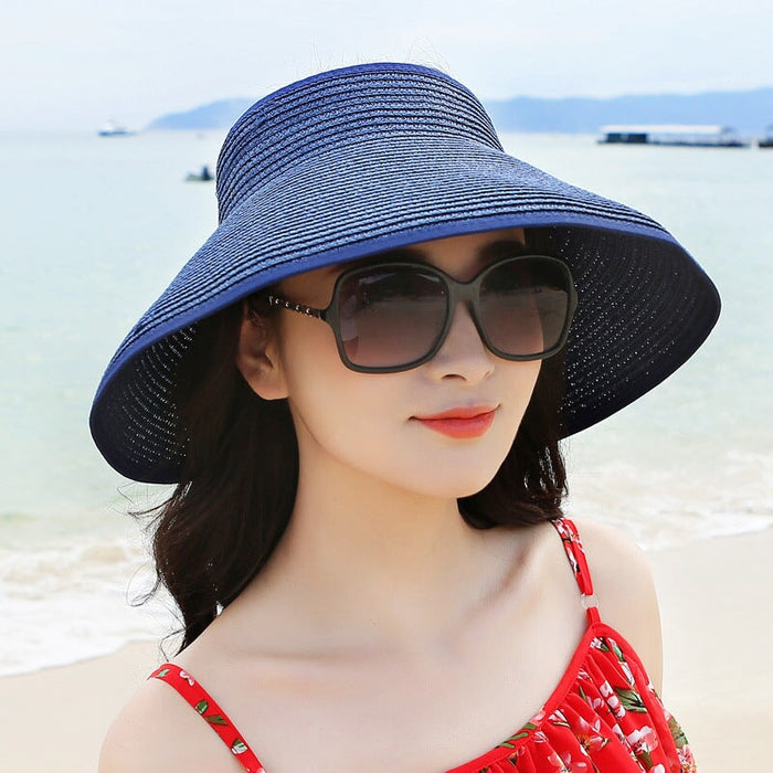 Wholesale Summer Women Cotton Sunscreen Beach Hat Outdoor Foldable Straw Hat JDC-FH-Qiuj006 Fashionhat 秋婕 Wholesale Jewelry JoyasDeChina Joyas De China