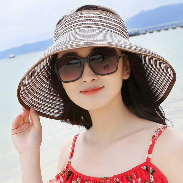 Wholesale Summer Women Cotton Sunscreen Beach Hat Outdoor Foldable Straw Hat JDC-FH-Qiuj006 Fashionhat 秋婕 Wholesale Jewelry JoyasDeChina Joyas De China