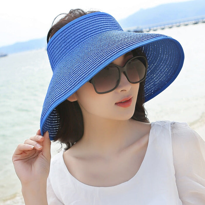 Wholesale Summer Women Cotton Sunscreen Beach Hat Outdoor Foldable Straw Hat JDC-FH-Qiuj006 Fashionhat 秋婕 Wholesale Jewelry JoyasDeChina Joyas De China