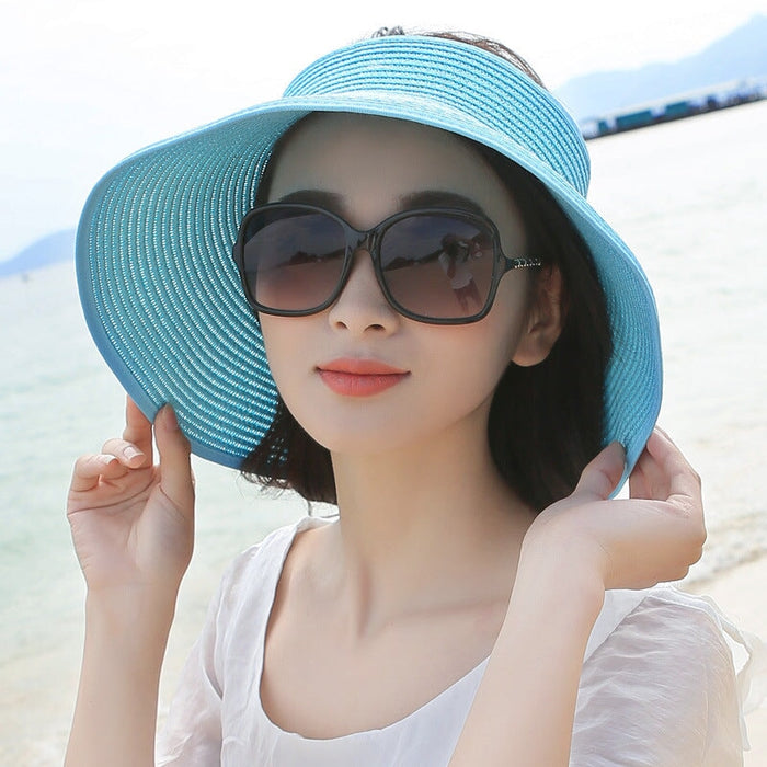 Wholesale Summer Women Cotton Sunscreen Beach Hat Outdoor Foldable Straw Hat JDC-FH-Qiuj006 Fashionhat 秋婕 Wholesale Jewelry JoyasDeChina Joyas De China