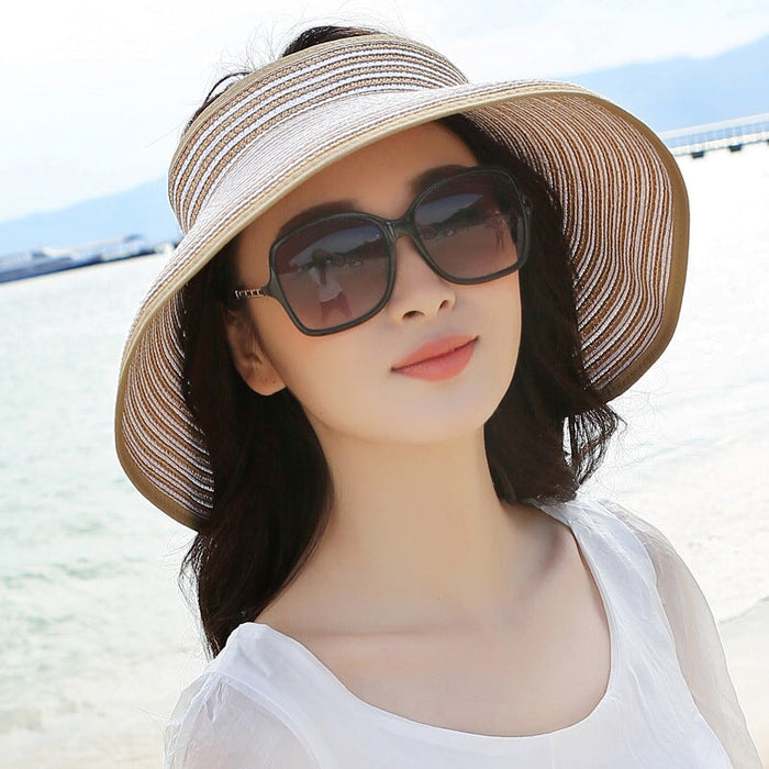 Wholesale Summer Women Cotton Sunscreen Beach Hat Outdoor Foldable Straw Hat JDC-FH-Qiuj006 Fashionhat 秋婕 Wholesale Jewelry JoyasDeChina Joyas De China