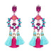 Wholesale tassel alloy earrings JDC-ES-LIUM012 Earrings 榴芒 color Wholesale Jewelry JoyasDeChina Joyas De China