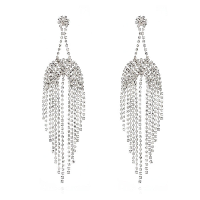 Wholesale Tassel Rhinestone Earrings JDC-ES-ZHONGW022 Earrings 众薇 Wholesale Jewelry JoyasDeChina Joyas De China