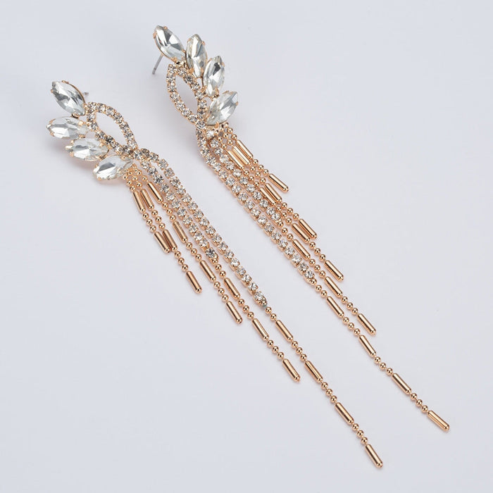 Wholesale Tassel Rhinestone Earrings JDC-ES-ZHONGW024 Earrings 众薇 Wholesale Jewelry JoyasDeChina Joyas De China