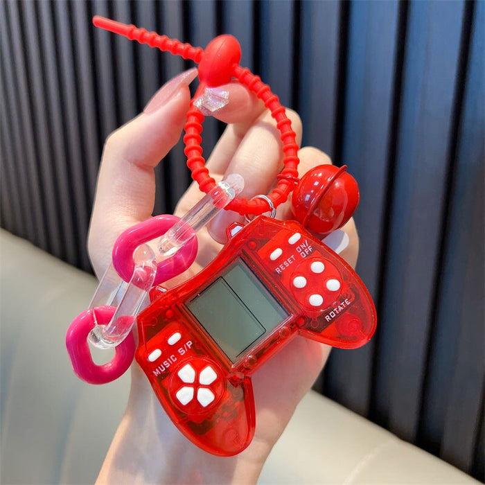 Wholesale Tetris Transparent Handle Game Machine Mini Handheld Electronic Game Machine Keychain Keychains JoyasDeChina transparent red Wholesale Jewelry JoyasDeChina Joyas De China