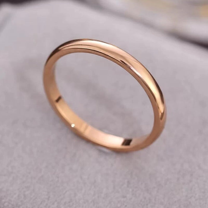 Wholesale Titanium Steel Frosted Smooth Plain Circle Couple Rings JDC-RS-Kucai011 Rings 酷彩 611rose gold 6 Wholesale Jewelry JoyasDeChina Joyas De China