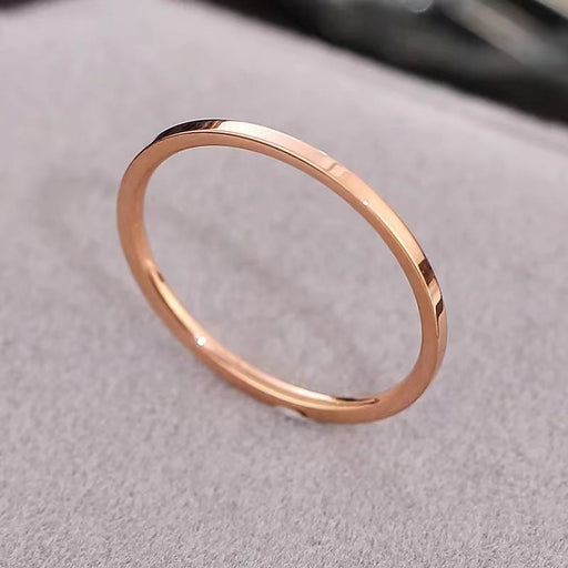 Wholesale Titanium Steel Frosted Smooth Plain Circle Couple Rings JDC-RS-Kucai012 Rings 酷彩 612rose gold 6 Wholesale Jewelry JoyasDeChina Joyas De China