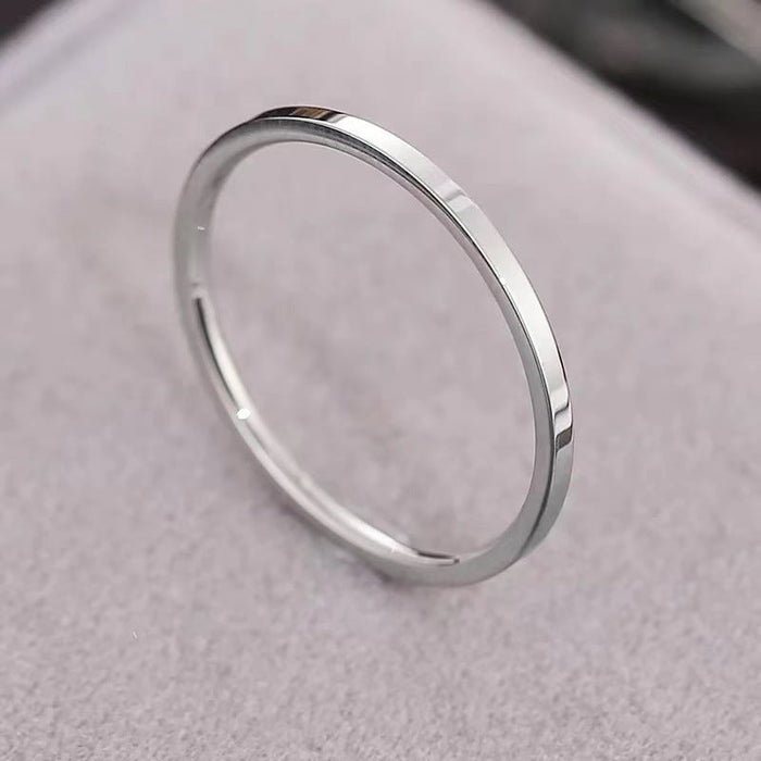 Wholesale Titanium Steel Frosted Smooth Plain Circle Couple Rings JDC-RS-Kucai012 Rings 酷彩 612silver 6 Wholesale Jewelry JoyasDeChina Joyas De China