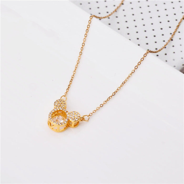 Wholesale Titanium Steel Gold Necklace （F）JDC-NE-Kucai003 necklaces 酷彩 833-Golden Wholesale Jewelry JoyasDeChina Joyas De China