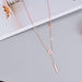 Wholesale Titanium Steel Gold Plated Rose Gold Long Necklace JDC-NE-YS055 Necklaces 艺昇 Wholesale Jewelry JoyasDeChina Joyas De China