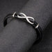 Wholesale Titanium Steel Men's Leather Bracelet JDC-BT-Yixin002 Bracelet 壹芯 Wholesale Jewelry JoyasDeChina Joyas De China