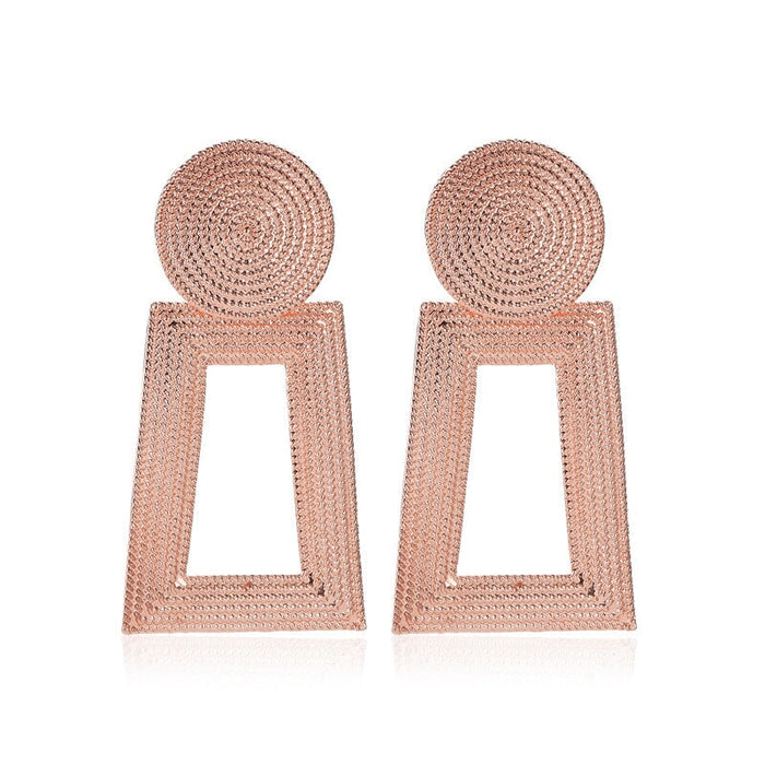 Wholesale Trapezoid Geometric Metal Earrings JDC-ES-D609 Earrings 晴雯 Wholesale Jewelry JoyasDeChina Joyas De China