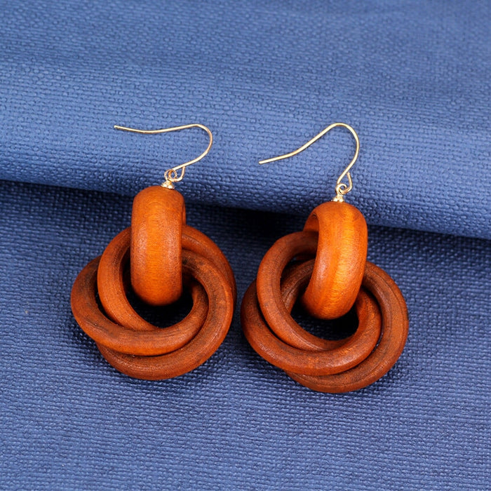 Wholesale vintage oak earrings JDC-ES-Jiaow001 Earrings 娇婉 Wholesale Jewelry JoyasDeChina Joyas De China